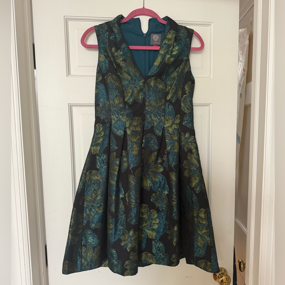 Vince Camuto Teal and Pink Dress